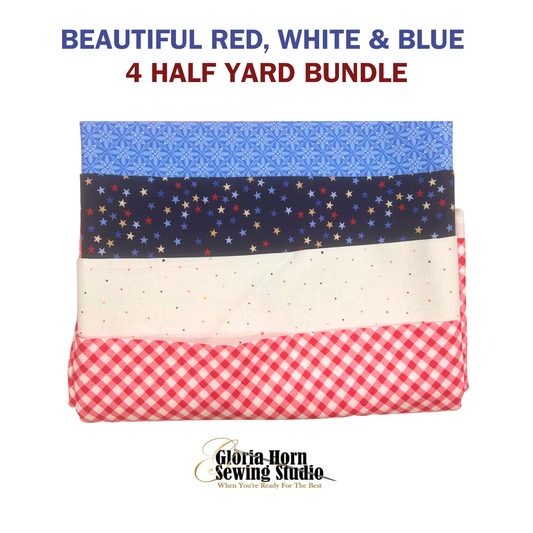 Beautiful Red, White, & Blue - 4 Half-Yard Bundle