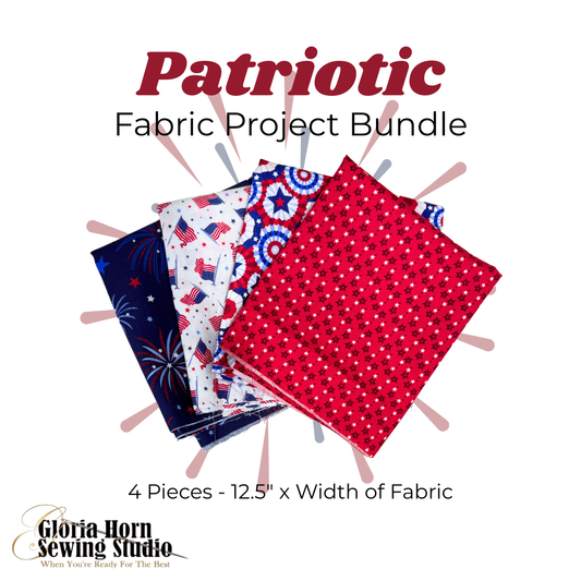 Patriotic Fabric Project Bundle - Fabric Kit | 12.5" x WOF