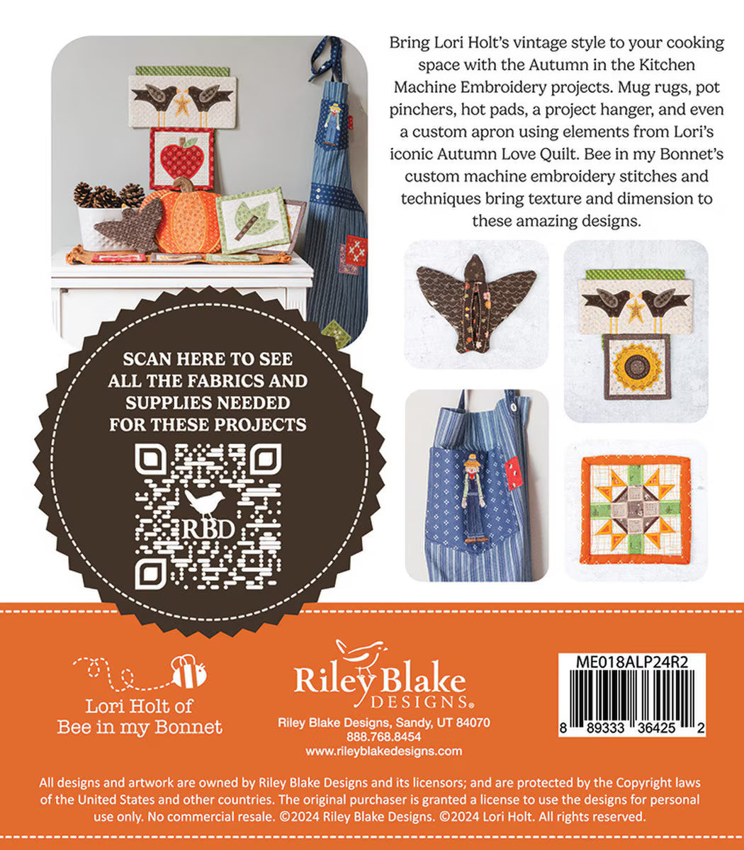 Autumn Love in the Kitchen - Machine Embroidery USB