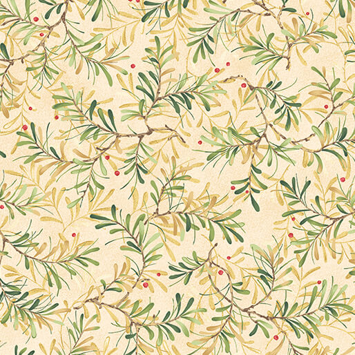 12 Days of Christmas - Pine Boughs Cream - 17274-07