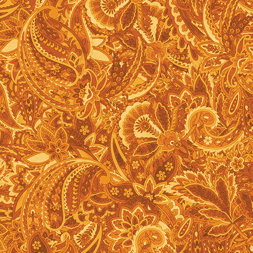 Harvest Beauty - Paisley Scroll Golden Amber - 15274-33
