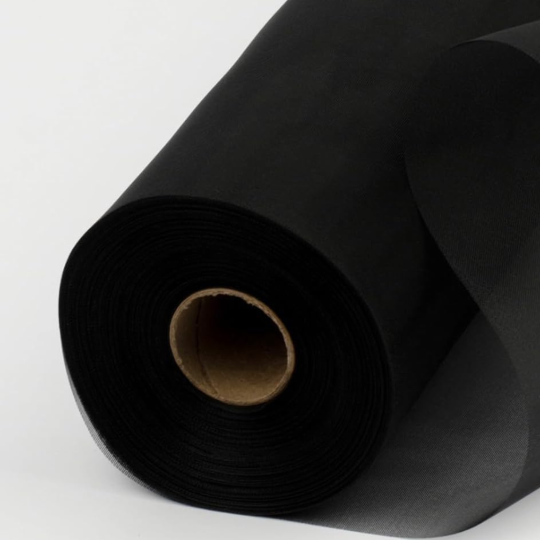 Black - Organza Tulle Roll - 12" x 50 yards