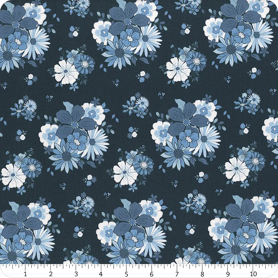 Blue Blooms and Threads - Navy Main - C17120-NAVY