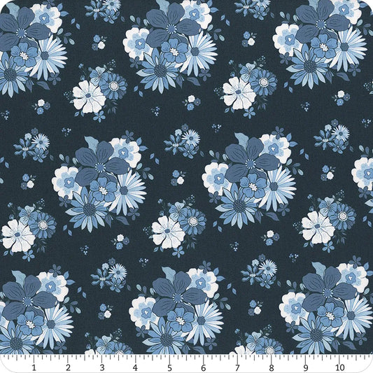 Blue Blooms and Threads - Navy Main - C17120-NAVY
