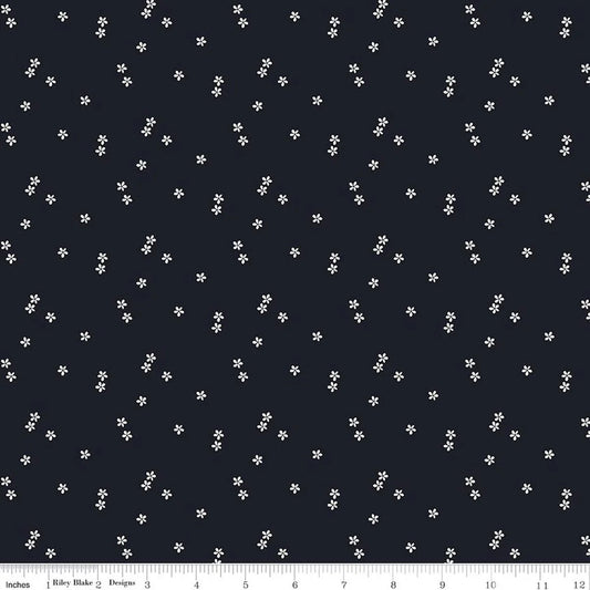 Blue Blooms and Threads - Stitches Navy Ditzy - C17124-NAVY