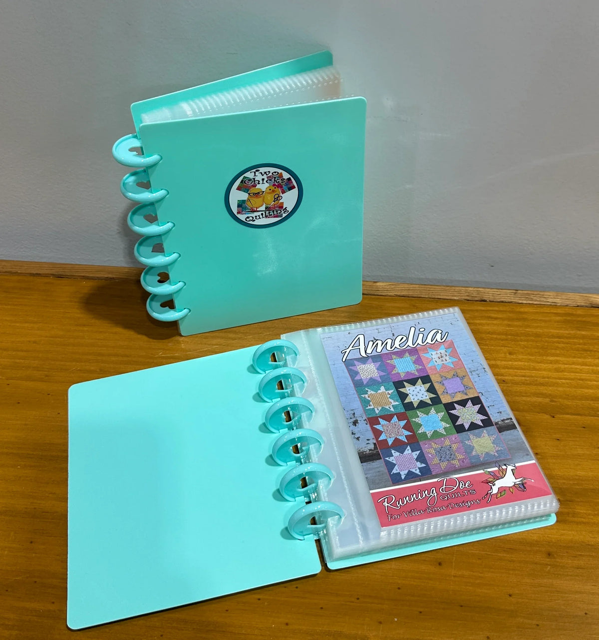 Discbound Storage Binder Teal With Villa Rosa Logo