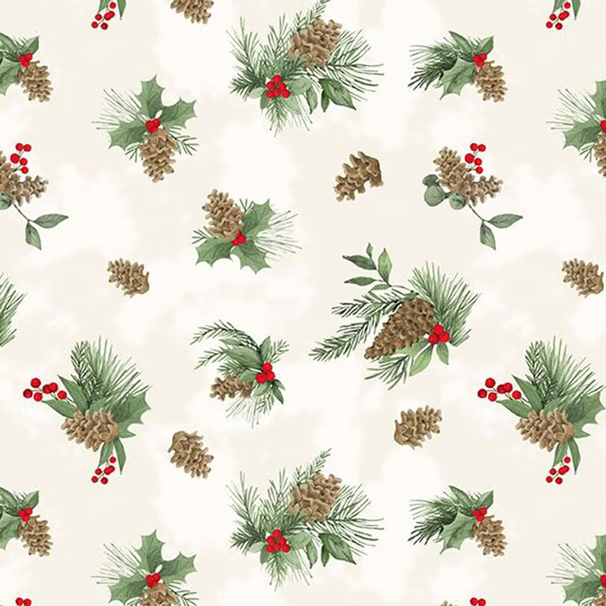 Cardinal Charm - Cream Tossed Pinecones - 39931-172