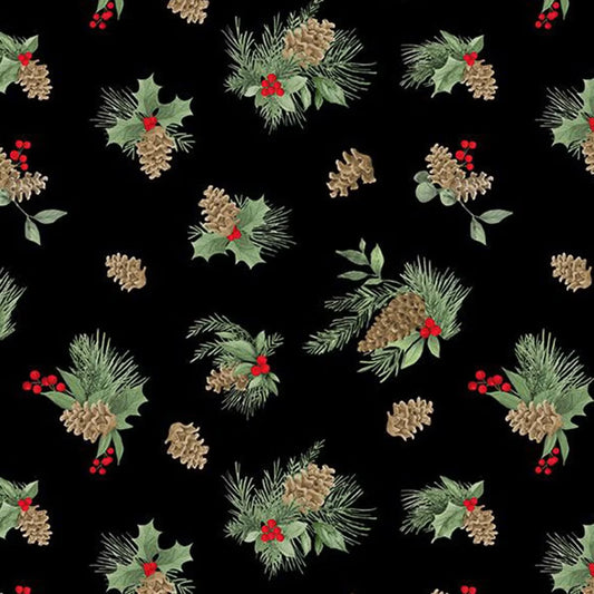 Cardinal Charm - Black Tossed Pinecones - 39931-972