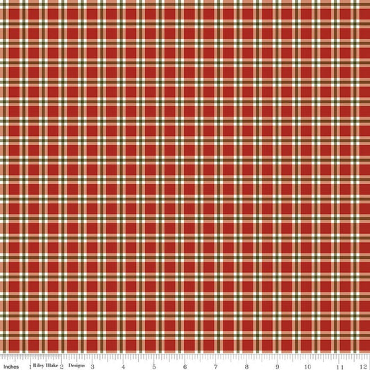 Christmas Greetings - Red Plaid - C17665-RED