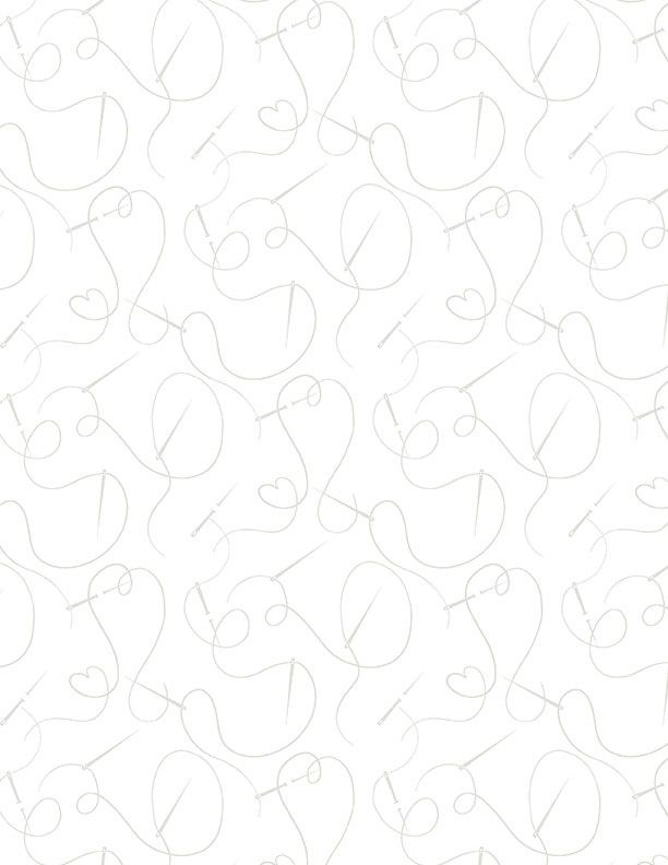 Sew Happy 2 - Needles & Thread White on White - 1817 39193 100 WP