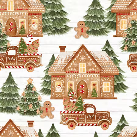 Very Merry Gingerbread - Jolly Gingerbread Forest - 24613-WHT