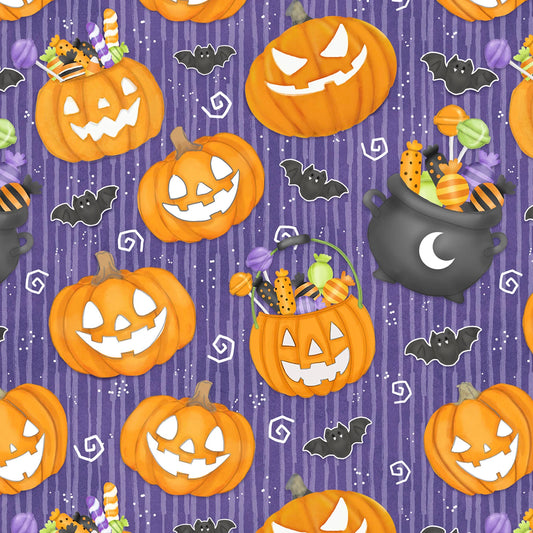 Moonlight Mischief Glow - Purple Large Pumpkins - 2554G-55