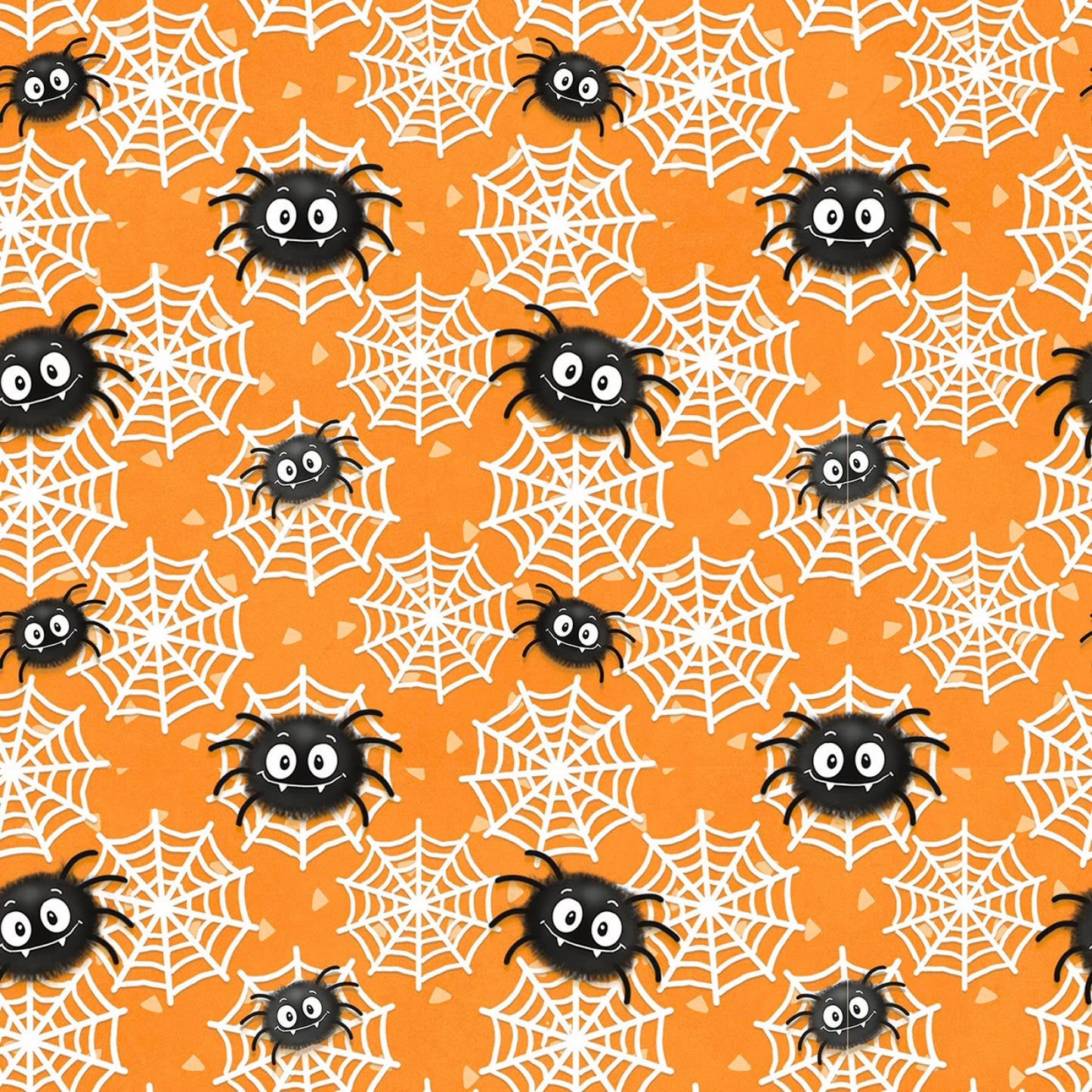 Moonlight Mischief Glow - Orange Spider and Web - 2557G-33