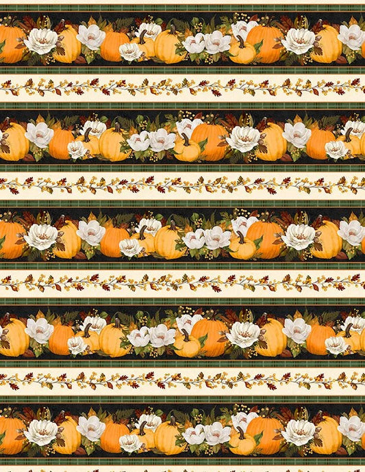 Oh My Gourd! - Repeating Stripes Black - 3017 27743 928-WP