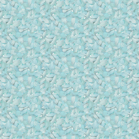 Daisies and the Chickadees - Aqua Brushstrokes - 2600 32345 Q