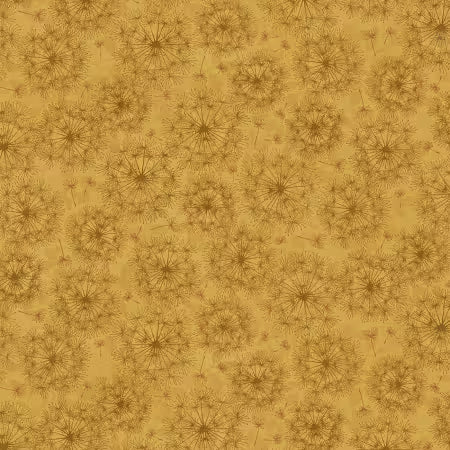Oak & Berries - Dandelion Monotone Ochre - 3654-33
