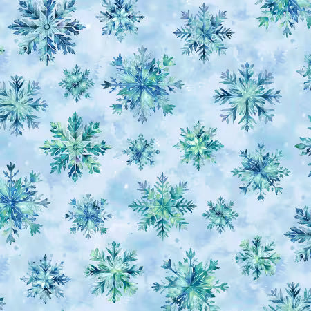 Beyond the Pines - Medium Blue Snowflakes - 3686-70-HG