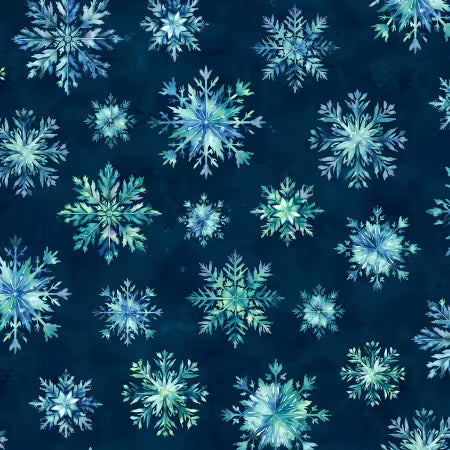 Beyond the Pines - Midnight Blue Snowflakes - 3686-77-HG