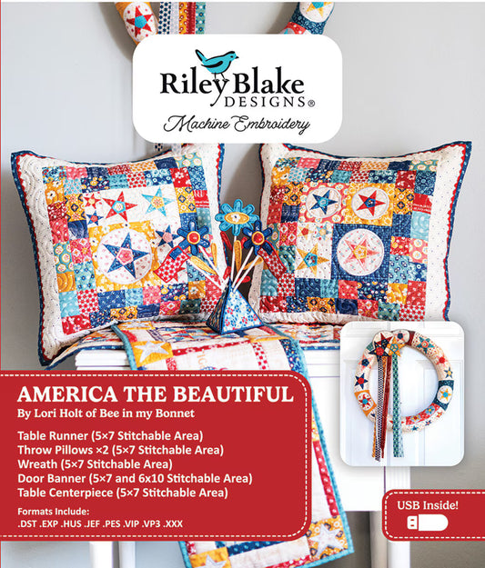 Americana- America the Beautiful Machine Embroidery Projects