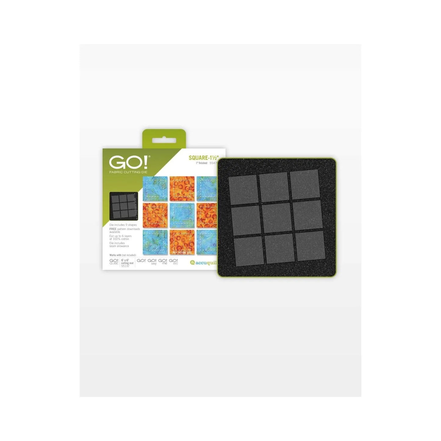 GO! Square - 1 1/2" (1" Finished) Die - Accuquilt