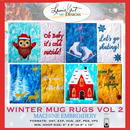 Winter Xmas Mug Rug Vol II