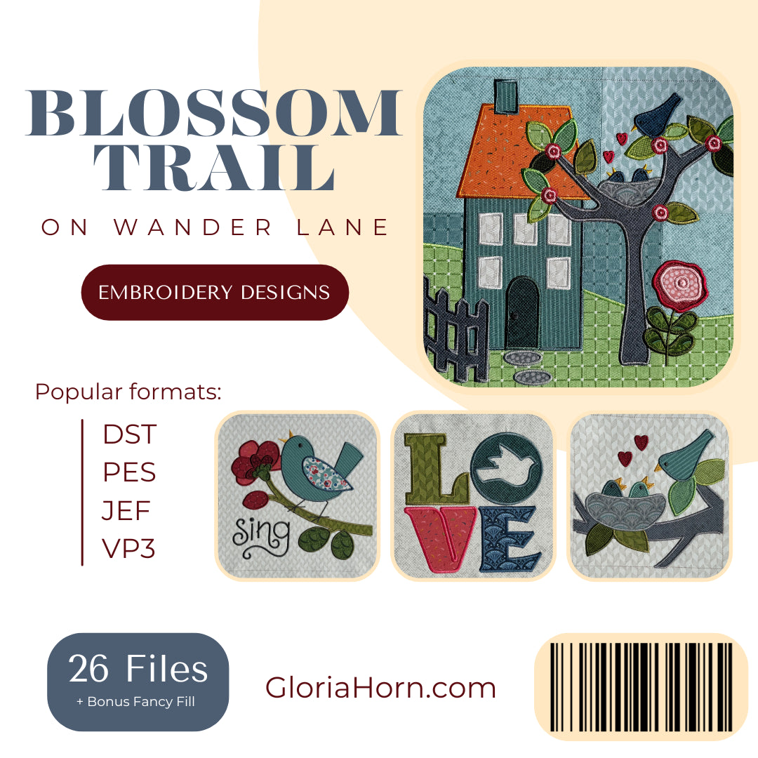 Blossom Trail on Wander Lane - Embroidery Design Set