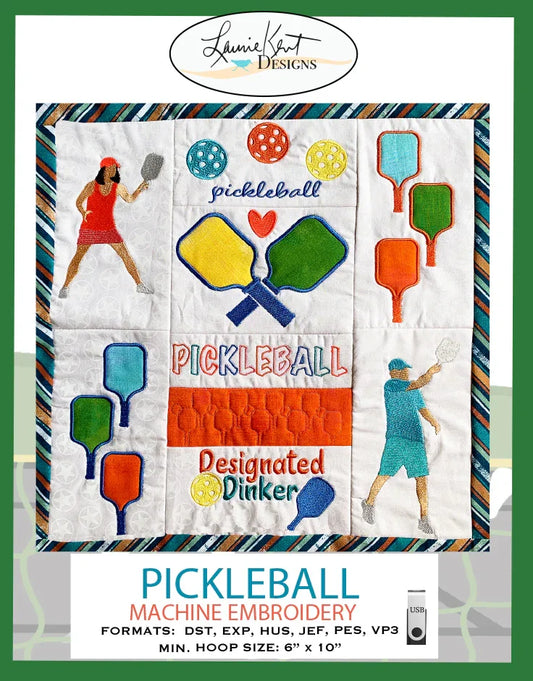Pickleball Fun - Embroidery Designs