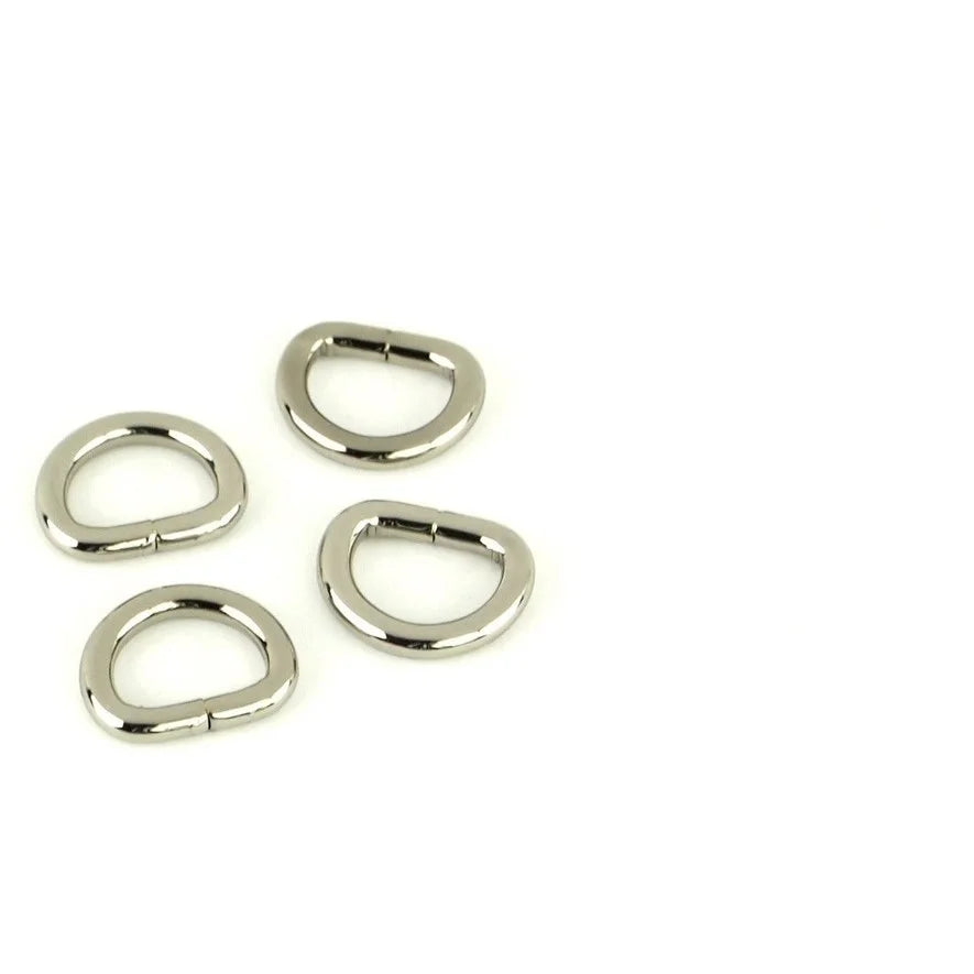 Four D-Rings 1/2" - Nickel