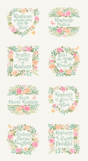 Kindness - Kindness Panel 24" x 44" - Dogwood - 56157 11