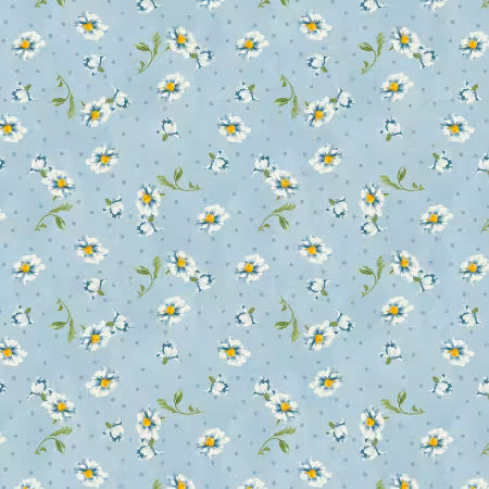 Blushing Meadow - Blue Medium Floral Toss - 89305-415