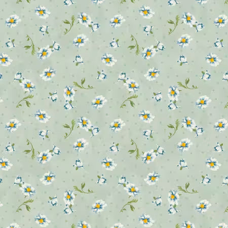 Blushing Meadow - Green Medium Floral Toss - 89305-715