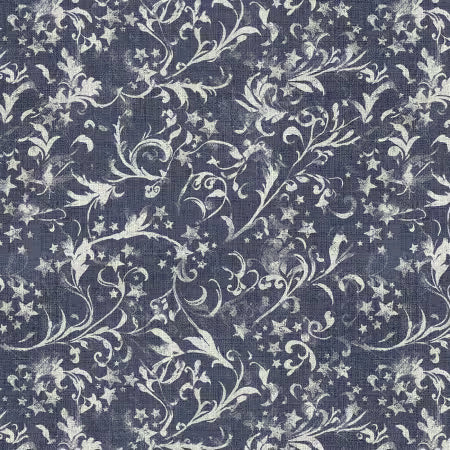 Stars & Stripes - Midnight Wispy Scroll & Stars - 9346S-74-SE