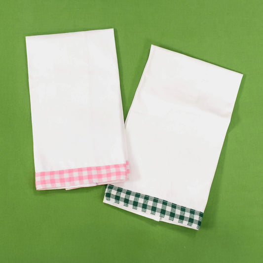 Kimberbell Pink & Green Gingham Trim Tea Towel Blanks