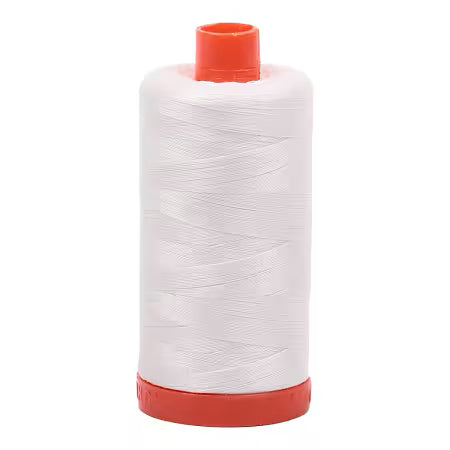 AURIFIL Mako Cotton Thread Solid 50wt 1422yds White #2024