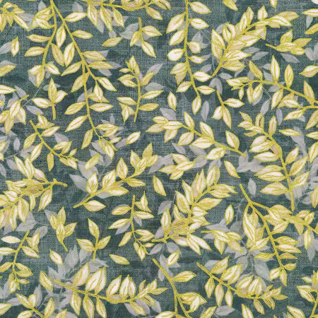 Hello Fall - Leaf Vines Dusty Blue - AWHDM2391968