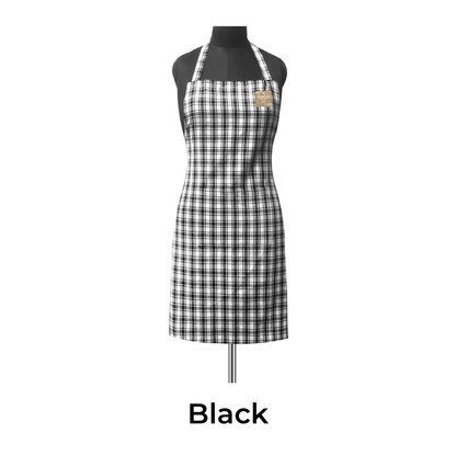 Buffalo Plaid Woven Aprons with Pocket