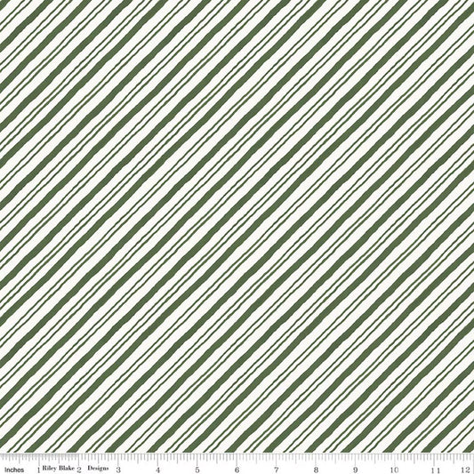 Holiday Spirit - Stripes Green - C17465-GREEN