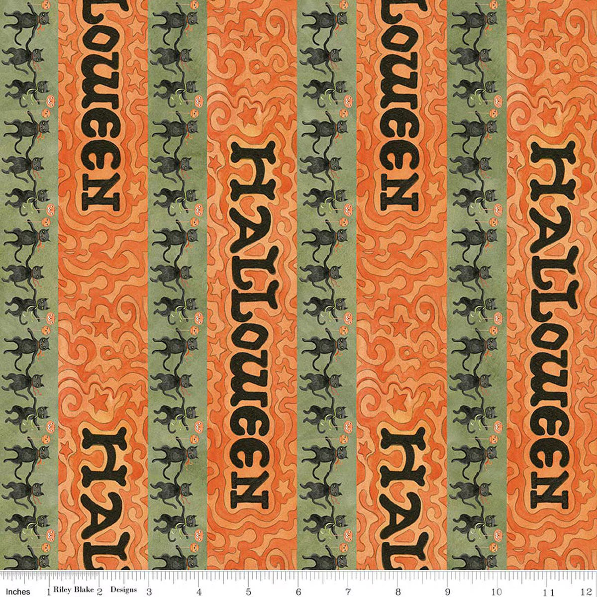 Halloween Stripe Green - Spooky - C17574-GREEN