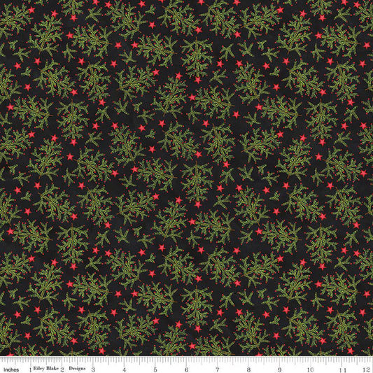 Northern Christmas - Whimsical Trees Black - C17832-BLACK