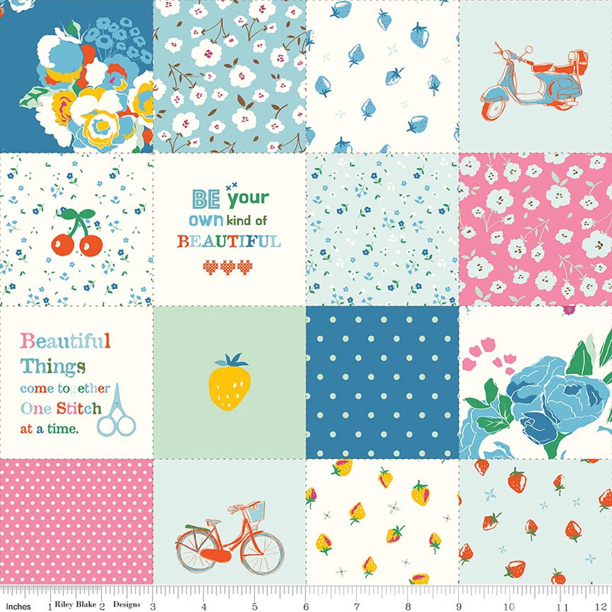Cotton Nook - Patchwork Blue - C17978-BLUE