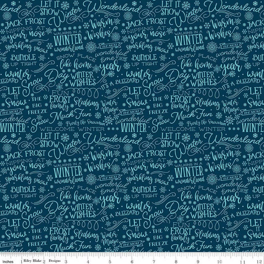 A Perfect Winter - Text Navy - C17993-NAVY