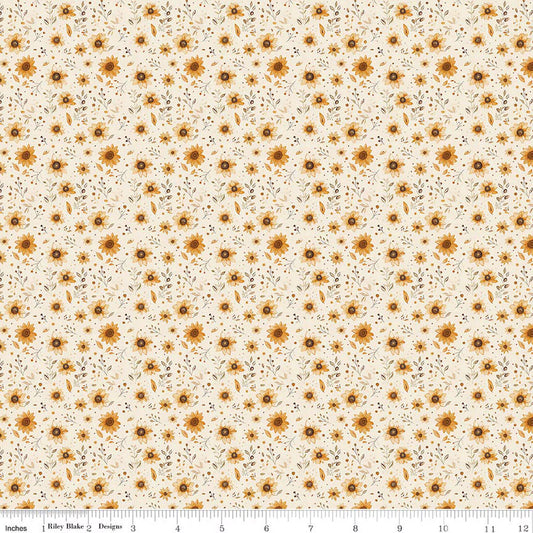 Harvest on the Prairie - Sun Floral Cream - C18284-CREAM