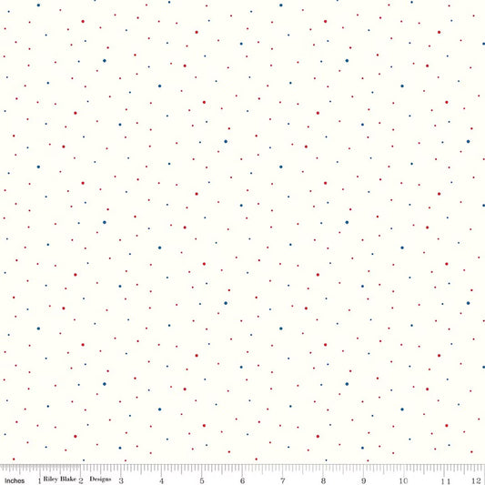 Dapple Dot - Off White Patriotic - C645-PATRIOTIC