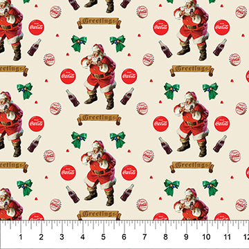 Coca-Cola Christmas - Greetings Taupe - CC1018-13