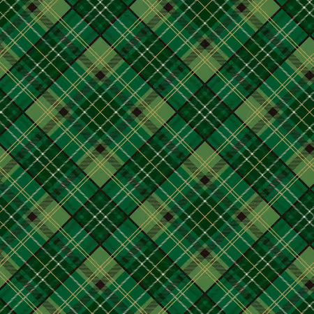 Poinsettias at Christmas - Plaid Green Foil - CF17633R-GREEN