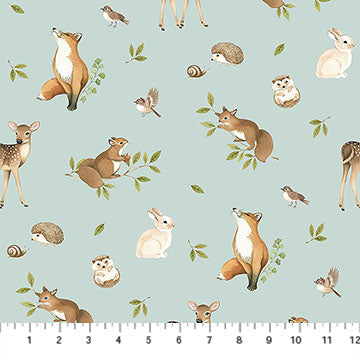 Woodland Heart - Animals Blue Multi - DP28722-42