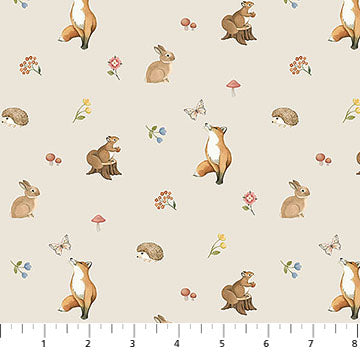 Woodland Heart - Mini Animals Beige Multi - DP28723-12