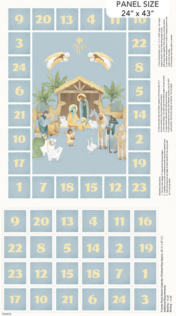The Nativity - Advent Calendar Blue Multi - DP28991-42