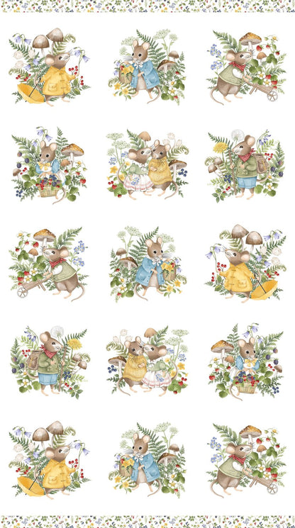Scenic Blocks White Multi (Running Yardage) - Country Mouse - DP29005-10
