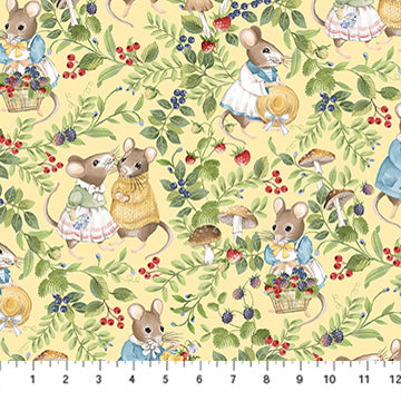 Scenic Mice - Yellow Multi - Country Mouse - DP29006-52